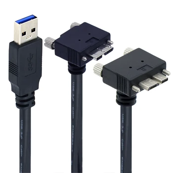 1.2 מ ' USB3.0 מיקרו USB3.0 בזווית העברת נתונים כבלי USB קבוע בורג חורים שורות USB3.0 ממשק תעשייתי המצלמה