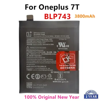100% Orginal BLP743 3800mAh סוללה עבור OnePlus 7T אחד ועוד 7T אמיתי האחרון ייצור טלפון סוללות