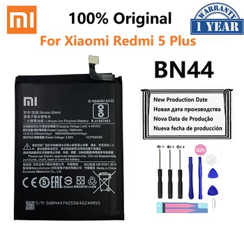 100% Orginal שיאו mi BN44 4000 מיליאמפר סוללה עבור Xiaomi Redmi 5 פלוס אדום mi 5Plus באיכות גבוהה הטלפון החלפת הסוללות