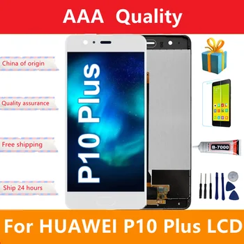 100% מבחן תצוגה עבור Huawei P10 בנוסף מסך מגע LCD עם מסגרת דיגיטלית החלפה עבור Huawei P10Plus VKY-L09 VKY-L29 LCD