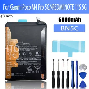 100% מקורי חדש BN5C סוללה עבור xiaomi פוקו M4 Pro 5G / REDMI 11S 5G טלפון חלופי Bateria