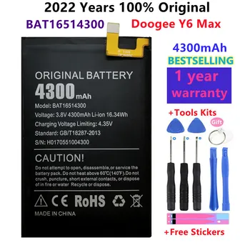 100% מקורי חדש Doogee Y6 מקס BAT16514300 החלפת הסוללה 4300mAh טלפון חכם חלקים Bateria Batterie Baterij + כלים חינם