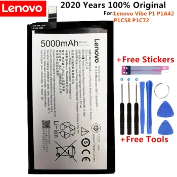 100% מקורי חדש באיכות גבוהה אמיתי 5000mAh BL244 סוללה Batterie על Lenovo Vibe P1 P1A42 P1C58 P1C72