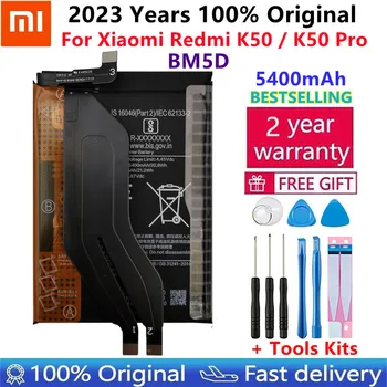 100% מקורי חדש באיכות גבוהה שיאו Mi 5500mAh BM5D סוללה עבור Xiaomi Redmi K50 K50 Pro K50Pro סוללות Bateria