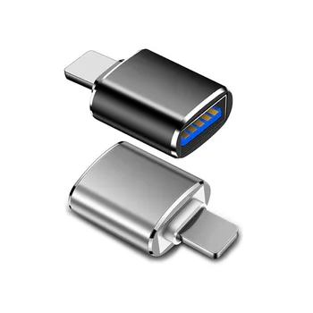 100pcs USB 3.0 מתאם OTG עבור iOS 13 לעיל העברת נתונים U דיסק מקלדת ועכבר USB 8 פינים ממיר עבור iPhone 13 iPad