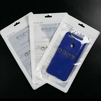 100Pcs פלסטיק OPP פולי שקיות רב בגודל טלפון נייד Case כיסוי הקמעונאי אריזת החבילה לתלות את השקית עם חור עבור iPhone סמסונג
