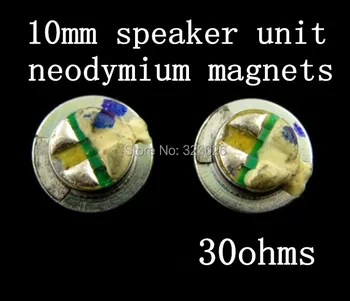 10mm רמקול יחידת רמקול Diy מקורי אוזניות חומר אוזניות אביזרים 2pcs