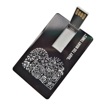 10PCS/LOT כרטיס אשראי עסקי כונן הבזק מסוג Usb עט מקל זיכרון דיסק מותאם אישית לוגו DIY הלוגו של USB2.0 1GB 2GB 4GB 8GB 16GB 32GB