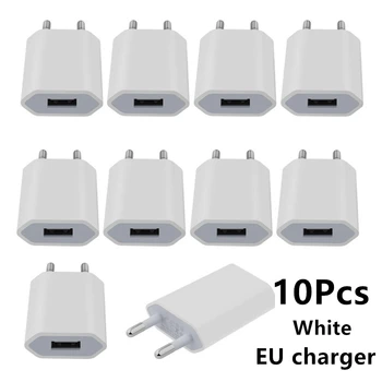 10Pcs Power Charger Type c מטען Usb 1A האיחוד האירופי USB קיר תקע המטען לטלפון מתאם חשמל עבור Iphone 14 13 Samsung Xiaomi htc כבל