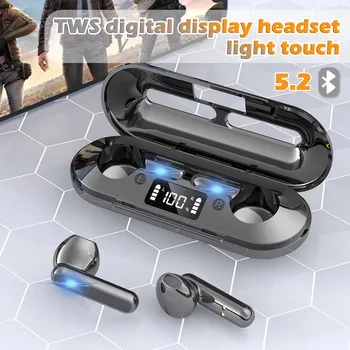 10Pcs V60 TWS Wireless Bluetooth Headset 5.2 אוזניות Gaming Stero אוזניות אוזניות הפחתת רעש אוזניות עבור טלפון