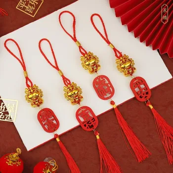 10pcs בסגנון סיני קישוט פסטיבל האביב עיצוב לקשט את הדרקון תלוי קישוט קטן תליון פסל