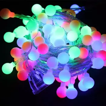 10pcs/הרבה 10m 100LED הכדור מחרוזת חג המולד הוביל פנס LED גרלנד Chuzzle רצועת LED מחרוזת חג המולד חג חתונה קישוט