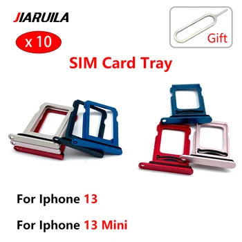 10Pcs עבור iPhone 13 מיני יחיד כרטיס ה-Sim כפול שקע בעל חריץ מגש הקורא מתאם מחבר החלפת