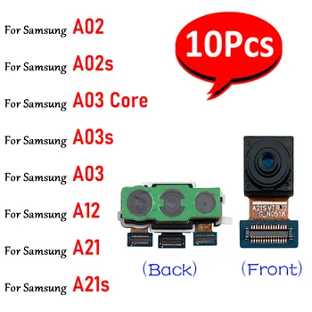 10Pcs，חדש עבור Samsung Galaxy A12 A02 A02S A03 הליבה A03S A21 A21S קדמי קטן מול מצלמה אחורית גדולה המצלמה הראשית מודול Flex