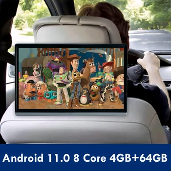 13.3 אינץ משענת הראש טלוויזיה 4K המכונית צג Android 11.0 תכליתי לוח מסך מגע WiFi/Bluetooth/USB/SD/HDMI החוצה FM MP5