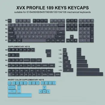 189 המפתחות Keycap XVX פרופיל כפול אישית המשחקים מכני מקלדת Keycaps על 61/64/68/84/87/96/100/108 מקשים