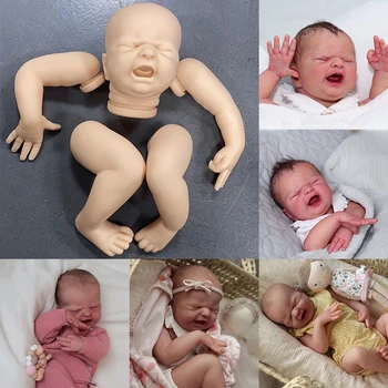 19inches ביבי מחדש הבובה ערכת יילוד תינוק בוכה מריה צבוע מחדש חלקי הבובה קיט עם מטלית הגוף בעבודת יד מחדש אספקת