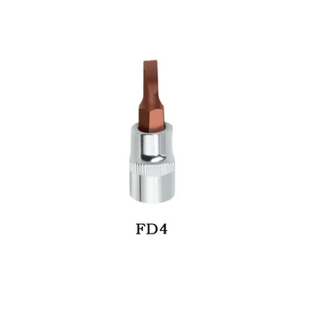 1pc FD מחוררת מברג ביטים 1/4 אינץ ' שוק לנהוג שקע ראש שטוח ראש מחוררת טיפ מברג ביטים כלי, FD4 FD5.5 FD7