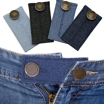 1pCS מרחיקי אלסטי המורחבת כפתורים להתאמה רב להשתמש מכנסיים DIY ג 'ינס אטב ג' ינס המותניים בגדים אבזם הצמד הרחבה