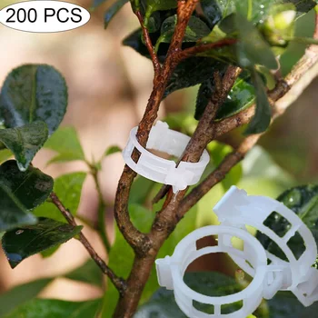 200/50Pcs לשימוש חוזר פלסטיק תמיכה הצמח קליפים בגינה לשתול פרחים, ירקות ענפים זקופים ולא לגרום לצמחים מפותלים קליפים כלים