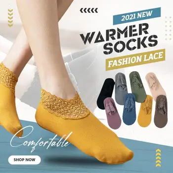 2021 חדש אופנה תחרה חם גרביים בד אוורירי תחרה לפרוע את הנסיכה רשת גרבי הקרסול קצר גרב ילדה