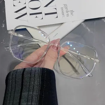 2021 שקוף המחשב מסגרת משקפיים נשים גברים נגד אור כחול מצולע Eyewear חסימת משקפיים אופטיים מחזה למשקפיים