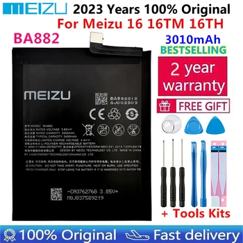 2023 100% מקורי באיכות גבוהה 3010mAh BA882 סוללה עבור Meizu 16 16TM 16 הטלפון האחרון ייצור סוללות Bateria+כלים