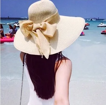 2023 החוף החדש גדול לשולי הכובע הקיץ שמשיה כובע הגנת UV שמש כובע גדול לזכותו הגנה מפני השמש, כובע הקש נקבה