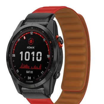 22 26mm מגנטי לולאה Watchbands רצועות עבור Garmin Fenix 7X 7 6 6X Pro 5X 5 פלוס 3HR 935 Smartwatch סיליקון מהר Easyfit כף היד