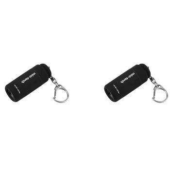2X Mini לפיד מחזיק מפתחות LED נטענת USB Mini פנס נייד בכיס לפיד Keyring DIY כלי הבית.