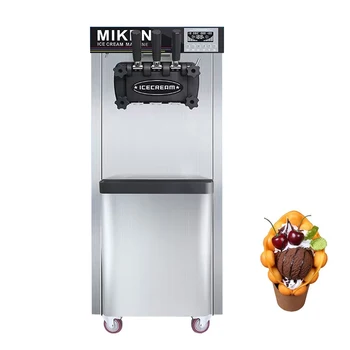 3 טעמים רכים גלידה מכונת מסחרי גלידה יצרני פלדה אל חלד גלידה ביצוע Machine 1600W