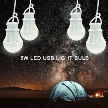3W USB מופעל LED מנורת נורת נייד פנסים, תאורה חיצונית טיולים מחנאות, דיג אוהל נסיעות תאורת חירום