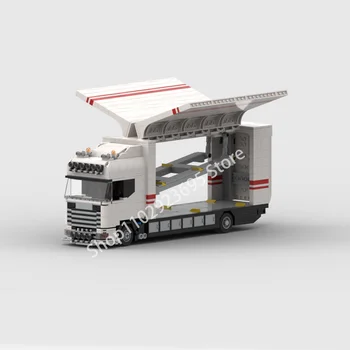 440PCS MOC אבני הבניין מהירות האלופות משאית שיגור מודל טכנולוגיה לבנים DIY יצירתיים הרכבה, צעצועים לילדים מתנות