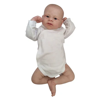 46CM סיים בובת תינוק פג שנולד מחדש הבובה מציאותי אליהו בראשית יד צבוע בובה עם כותנה הגוף