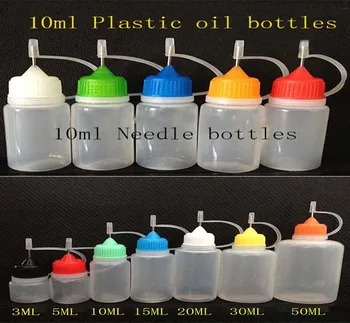 500/יח ריק מחט מתכת שמן בקבוק 10ML PE טפי בקבוקי פלסטיק מחט בקבוקים בורג מתכת מחט קאפ עבור e נוזלי בקבוקים