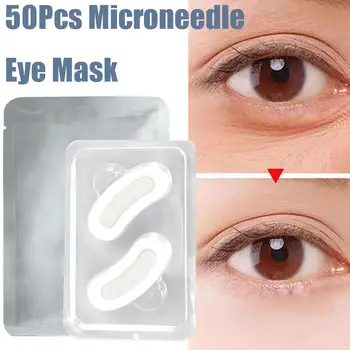 50Pcs Microneedle מסיכת עיניים ננו מסיסים Microneedle תחת עין המסכה חומצה היאלורונית לשיפור קמטוטים להפחית שקיות מתחת לעין