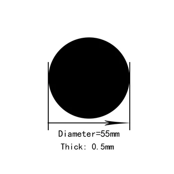 50pcs קוטר=55mm מעגל, דבק דו צדדית שחור מוקצף, בעובי 0.5 מ 