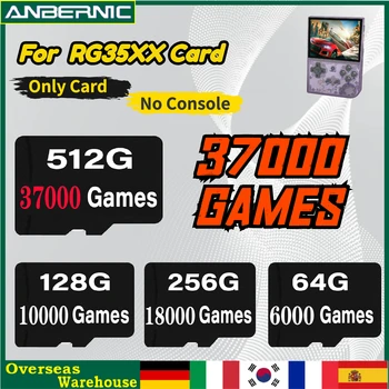 512G ANBERNIC RG35XX TF כרטיס מראש משחקי רטרו משחק כף יד 37000 משחקים קלאסיים 256GB 18000+ 128GB 8000+ רק כרטיס SD חם