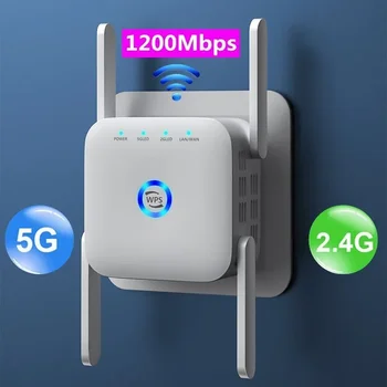 5G WiFi מהדר מגבר Wifi נתב אות Wifi טווח Extender 1200Mbps אלחוטית מהדר מגבר טווח ארוך Wi-Fi מהדר