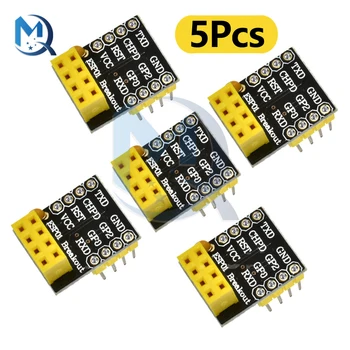 5Pcs ESP-01/01S מתאם לוח 3.3 V ESP8266 אלחוטית WiFi מודול 4 פינים ESP01S סדרתי קרש חיתוך UART מודול מתאם