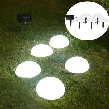 5pcs/set סולארית דשא אור 5 LED נוף המנורה יצירתי חצי כדור בצורת עמיד למים הדשא מנורות גן חצר פטיו עיצוב אור