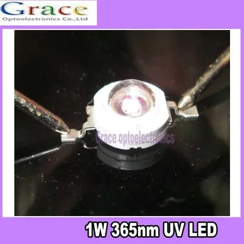 5pcs x1W 365nm UV LED אולטרה סגול אור מנורת LED כפול זהב חוט מתח גבוה