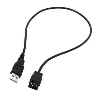 5V USB מופעל מחברת אוהד כבל חשמל מחשב מאוורר אספקת חשמל 4Pin 3Pin מחבר
