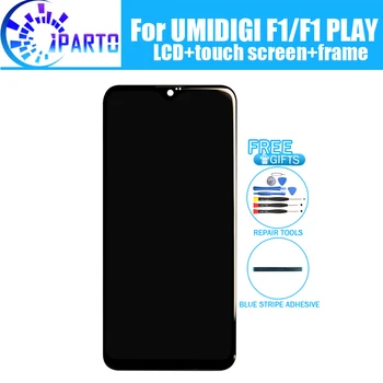 6.3 אינץ UMIDIGI F1 תצוגת LCD+מסך מגע דיגיטלית +מסגרת הרכבה 100% מקורי חדש LCD+מגע דיגיטלית עבור UMIDIGI F1 לשחק