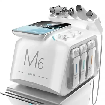 6 ב 1 חמצן מכונת יופי Microdermabrasion מכשיר מקצועי העור Scrubber פנים טיפול ספא
