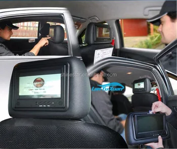 9 אינץ ' TFT LCD רכב מונית מונית מסך LCD סרטון פרסומת משענת הראש תצוגה עם סוניק חיישן
