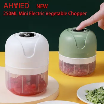 AHVIED מיני ירקות חשמלי USB המסוק שום מועך מגרסה נטענת ג ' ינג 'ר מטחנת הבשר במעבד מזון, מטבח, גאדג' ט