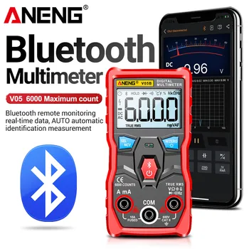 ANENG V05B דיגיטלי 6000 נחשב מקצועי אנלוגי מודד AC/DC זרמי מתח מיני בודקי True RMS Bluetooth Multimetro