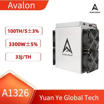 Avalon החדש כורה A1326 BTC כורה 100T Hashrate 3300W ביטקוין Asic מכונת ההצפנה