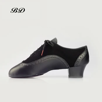 BD 458 נעלי ריקוד לטיני נעליים סלוניים גברים נעל ג 'אז מודרני מקצוע זיעה בפנים עקב 4.5 ס